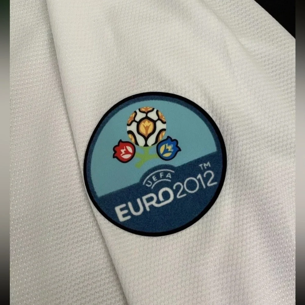 Ronaldo #7 Portugal Longsleeve Soccer Jersey Retro Euro 2012 Away White - Picture 4 of 7